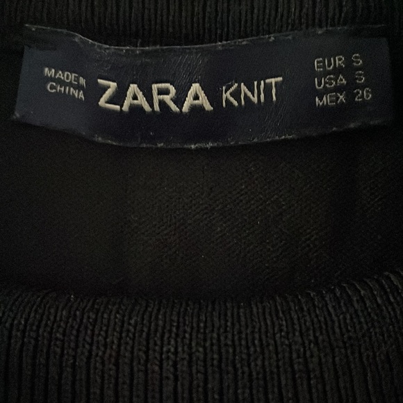 Zara Y2K Goth Nylon Turtleneck with Fishnet Sleeves, size Small - Picture 4 of 4